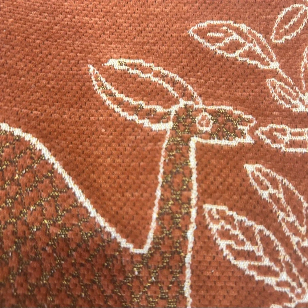 Animal llama print accent pillow covers no inserts terracotta 17”x18” set of 2